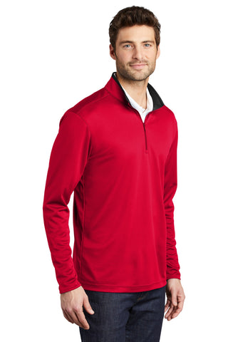 Port Authority Silk Touch Performance 1/4-Zip (Red/ Black)