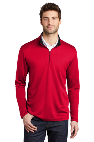 Port Authority Silk Touch Performance 1/4-Zip (Red/ Black)