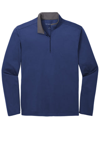 Port Authority Silk Touch Performance 1/4-Zip (Royal/ Steel Grey)