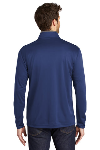 Port Authority Silk Touch Performance 1/4-Zip (Royal/ Steel Grey)