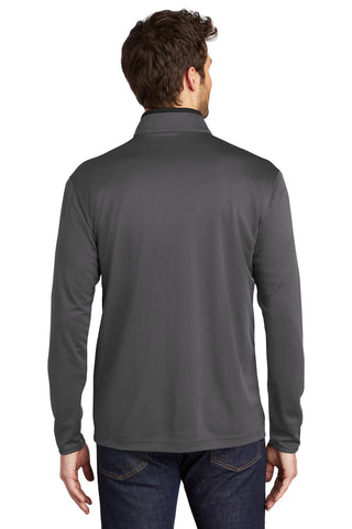 Port Authority Silk Touch Performance 1/4-Zip (Steel Grey/ Black)