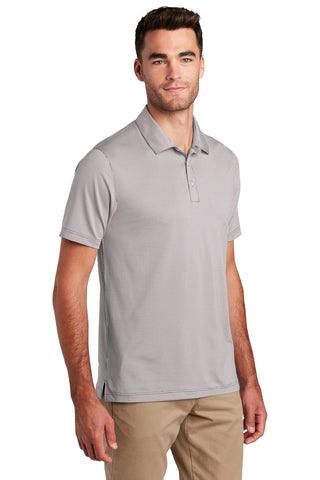 Port Authority Gingham Polo (Gusty Grey/ White)