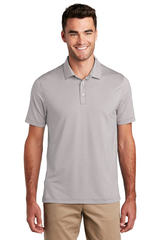 Port Authority Gingham Polo (Gusty Grey/ White)