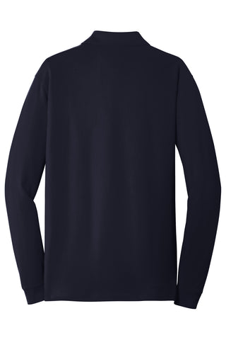 Port Authority EZCotton Long Sleeve Polo (Navy)