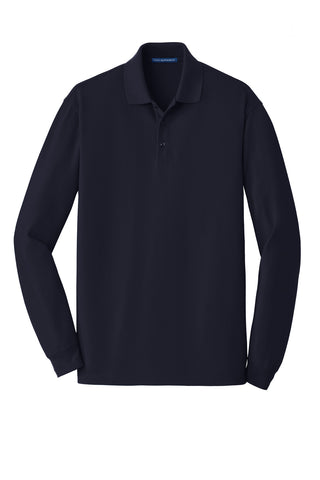 Port Authority EZCotton Long Sleeve Polo (Navy)