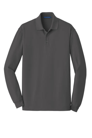 Port Authority EZCotton Long Sleeve Polo (Sterling Grey)