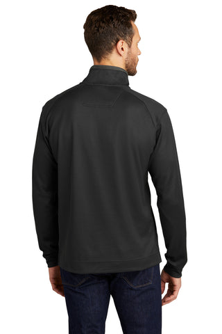 Port Authority Vertical Texture 1/4-Zip Pullover (Black/ Iron Grey)