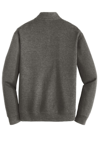 Port Authority Interlock 1/4-Zip (Charcoal Heather/ Medium Heather Grey)