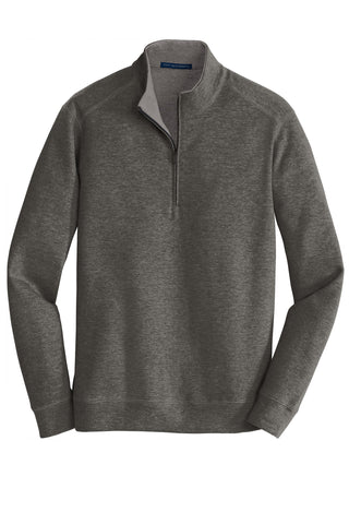 Port Authority Interlock 1/4-Zip (Charcoal Heather/ Medium Heather Grey)