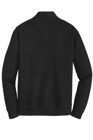 Port Authority Interlock 1/4-Zip (Deep Black/ Charcoal Heather)