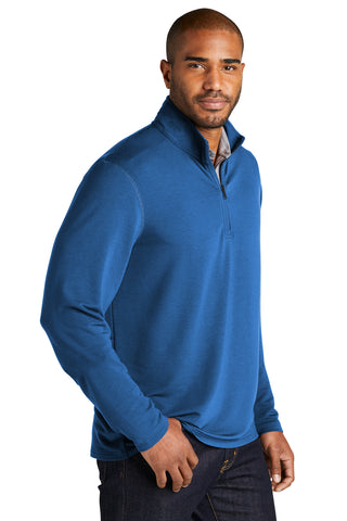 Port Authority Microterry 1/4-Zip Pullover (Aegean Blue)