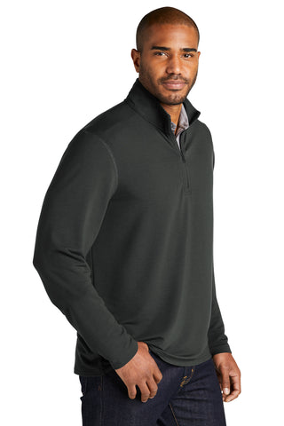 Port Authority Microterry 1/4-Zip Pullover (Charcoal)