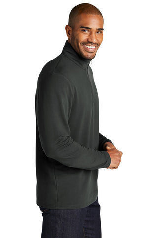 Port Authority Microterry 1/4-Zip Pullover (Charcoal)