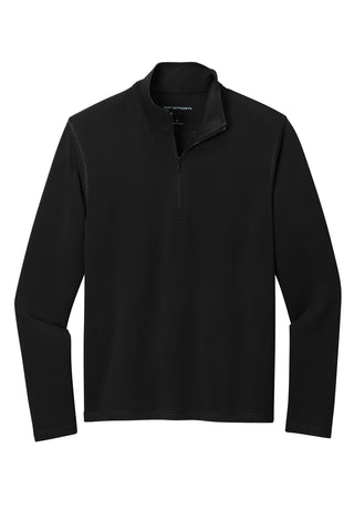 Port Authority Microterry 1/4-Zip Pullover (Deep Black)