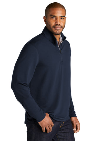 Port Authority Microterry 1/4-Zip Pullover (River Blue Navy)