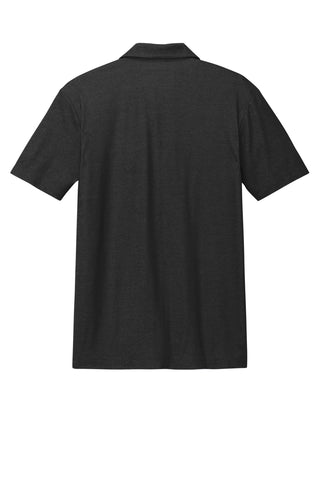 Port Authority Fine Pique Blend Polo (Black Heather)