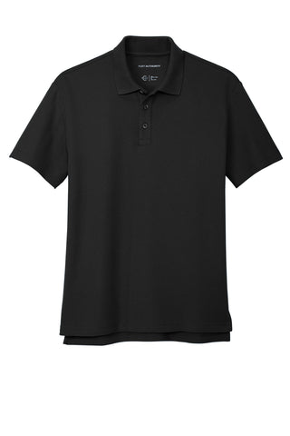 Port Authority C-FREE Cotton Blend Pique Polo (Black)