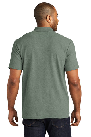 Port Authority C-FREE Cotton Blend Pique Polo (Dark Green Heather)