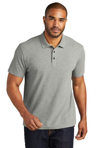 Port Authority C-FREE Cotton Blend Pique Polo (Deep Smoke Heather)