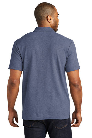 Port Authority C-FREE Cotton Blend Pique Polo (Navy Heather)