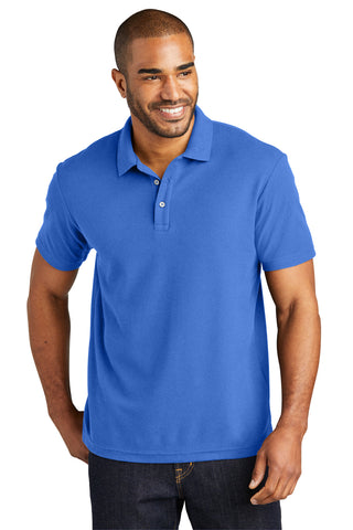 Port Authority C-FREE Cotton Blend Pique Polo (True Blue)