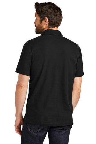 Port Authority C-FREE Cotton Blend Pique Pocket Polo (Black)