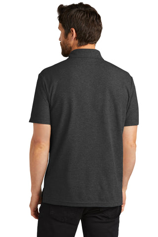 Port Authority C-FREE Cotton Blend Pique Pocket Polo (Charcoal Heather)