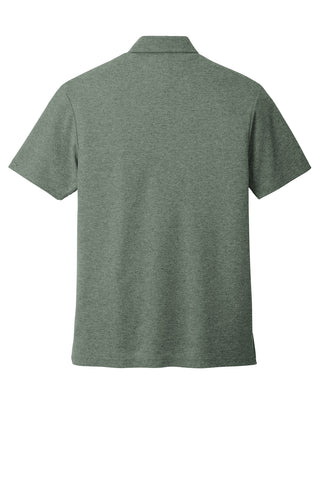 Port Authority C-FREE Cotton Blend Pique Pocket Polo (Dark Green Heather)