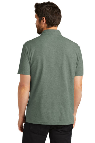 Port Authority C-FREE Cotton Blend Pique Pocket Polo (Dark Green Heather)