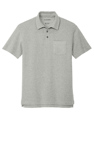 Port Authority C-FREE Cotton Blend Pique Pocket Polo (Deep Smoke Heather)