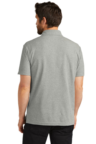 Port Authority C-FREE Cotton Blend Pique Pocket Polo (Deep Smoke Heather)