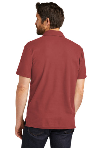 Port Authority C-FREE Cotton Blend Pique Pocket Polo (Garnet)