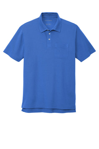 Port Authority C-FREE Cotton Blend Pique Pocket Polo (True Blue)