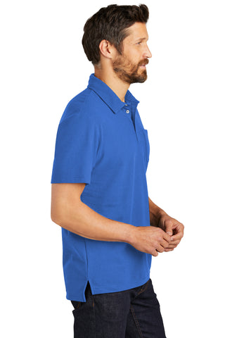 Port Authority C-FREE Cotton Blend Pique Pocket Polo (True Blue)