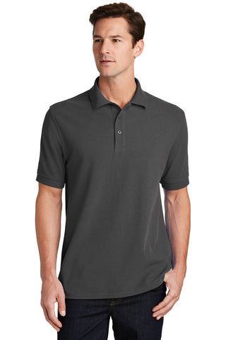 Port & Company Combed Ring Spun Pique Polo (Charcoal)