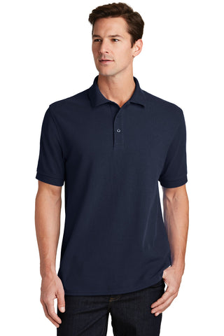 Port & Company Combed Ring Spun Pique Polo (Deep Navy)