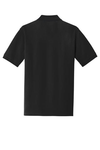 Port & Company Combed Ring Spun Pique Polo (Jet Black)