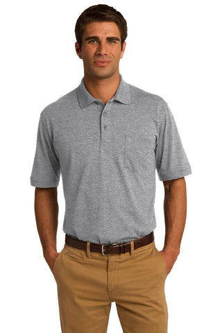 Port & Company Core Blend Jersey Knit Pocket Polo (Athletic Heather)