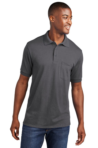 Port & Company Core Blend Jersey Knit Pocket Polo (Charcoal)