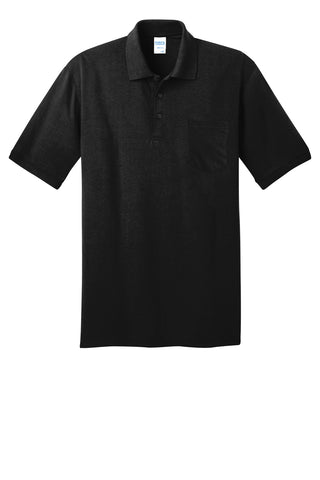 Port & Company Core Blend Jersey Knit Pocket Polo (Jet Black)