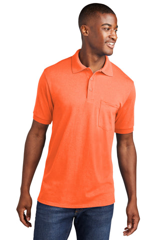 Port & Company Core Blend Jersey Knit Pocket Polo (Safety Orange)