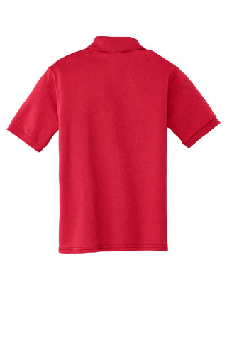 Port & Company Youth Core Blend Jersey Knit Polo (Red)