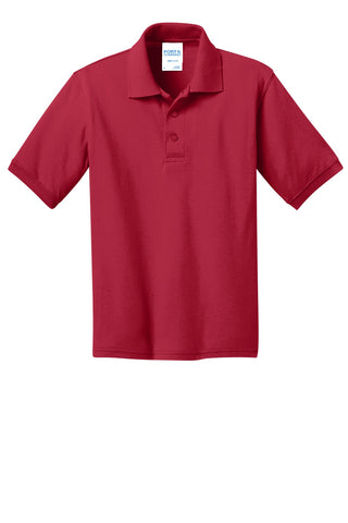 Port & Company Youth Core Blend Jersey Knit Polo (Red)