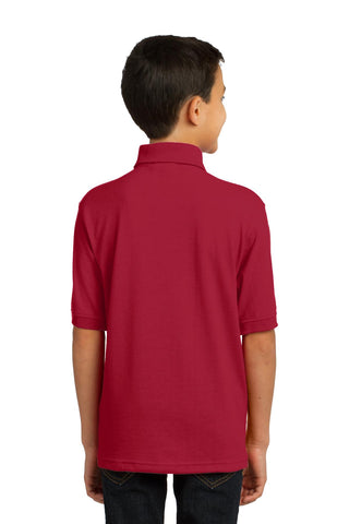 Port & Company Youth Core Blend Jersey Knit Polo (Red)