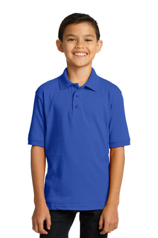 Port & Company Youth Core Blend Jersey Knit Polo (Royal)