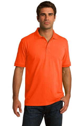 Port & Company Tall Core Blend Jersey Knit Polo (Safety Orange)