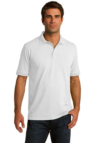 Port & Company Core Blend Jersey Knit Polo (White)