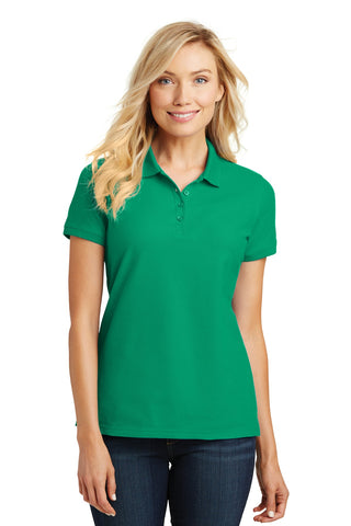 Port Authority Ladies Core Classic Pique Polo (Bright Kelly Green)