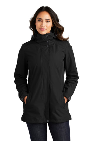 Port Authority Ladies All-Weather 3-in-1 Jacket (Black)
