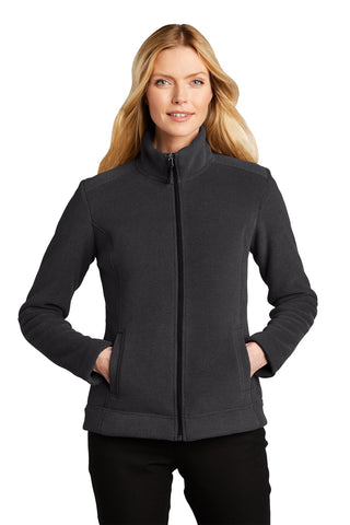 Port Authority Ladies Ultra Warm Brushed Fleece Jacket (Graphite/ Deep Black)